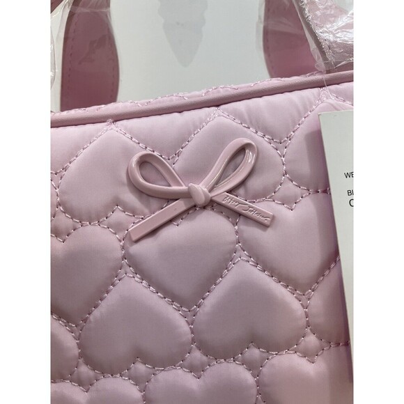 Betsy Johnson Pink Toiletry Makeup Travel Bag Coquette Puffy Heart Ballerina Y2K - Picture 7 of 8